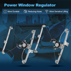 For Chevy Silverado 1999-2006 Pair Front LH RH Window Regulator & Motor