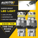 2X 7443 7440 LED Reverse Backup Brake Tail Stop Parking Light Bulbs CANBUS 2FEOA 6B93BC-57