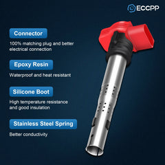 ECCPP 8 Ignition Coils For 2008-2010 Audi Q7 2007-2010 Audi Q7 V8 4.2L ECCPP