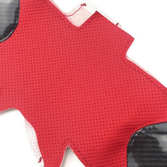 Carbon Fiber&Red Leather Steering Wheel Hand Sewing Wrap For Tesla model 3 Y
