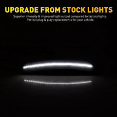 For Chrysler 300 2015-2023 White LED Rear Side Marker Lights Lamps Smoked Lens A 6B93BC-57