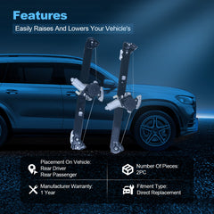 For 2000-2006 BMW X5 Rear Left Right Power Window Regulator With Motor 6B93BC-57