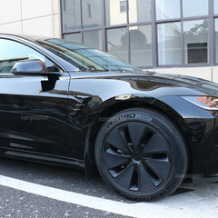 2Pcs ABS Glossy Black Side Leaf Board Camera Cover For Tesla Model 3 Highland 6B93BC-57