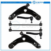 For 2007-2014 Toyota Yaris 6Pcs Front Lower Control Arms Sway Bars Tie Rod Links 6B93BC-57