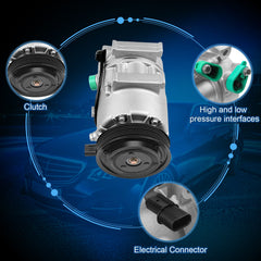 A/C AC Compressor For Kia Optima 2013-2016 For Hyundai Sonata 2012-2014 2.0 2.4 6B93BC-57