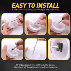 For Yamaha Motorcycle M6 M5 Complete Fairing Bolts Kit Screws Nut Set Silver EOA 6B93BC-57