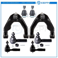 8x Front Upper Control Arms Ball Joints Tie Rods Suspension For Nissan Frontier 6B93BC-57