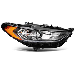 Right Side Headlight Assembly For 2017-2020 Ford Fusion Black w/Projector 6B93BC-57
