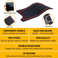 Interior Liner Pad For Toyota Tacoma 16-2022 Cup Console,Door Pocket Insert Red 6B93BC-57