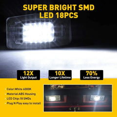 For Mazda Miata Tribute MPV Protege White LED License Plate Lights Lamps EOA 6B93BC-57
