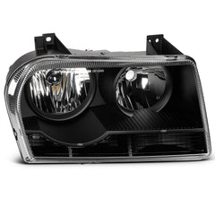 For Chrysler 300 2.7L 3.5L 2005-2010 Black Housing Headlights Assembly Pair 6B93BC-57