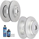 Front + Rear Slotted Brake Rotors For Honda Pilot 2009-2015 Acura MDX 07-13 KOEEP