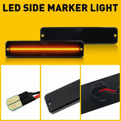 Smoke LED Side Marker Lights Signal Fender Lamp For Jeep 1987-1995 Wrangler YJ 6B93BC-57