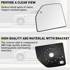 For 2015-2022 F150 F250 F450 F350 F550 Tow Mirror Glass Upper Heated Driver Side 6B93BC-57