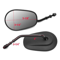 Long Stem Black Motorcycle Rear View Side Mirrors For Harley Sportster 1200 883