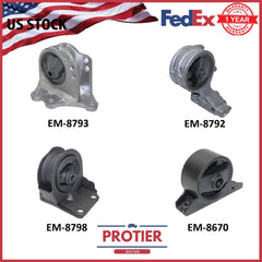 Motor & Trans Mount Set for 1996-1999 Mitsubishi Eclipse 2.0L Turbo/ 2.4L Manual 6B93BC-57