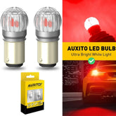 AUXITO Pair 1157 LED BULBS RED PARKING BRAKE LIGHT REVERSE 2057 2357 7528 BAY15D 6B93BC-57