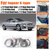 Door Rubber Seal Strips Weather Draft Wind Noise Reduction Kit For Jaguar X-type