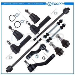 12pcs For 2003-2005 GMC Savana 2500 Front Ball Joint Tie Rod Sway Bar Pitman Arm