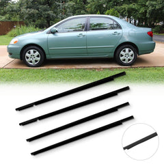 For 2003-2008 Toyota for Corolla Front & Rear Door Window Seal Belt Molding 6B93BC-57