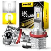 2X Dual Color H8 H11 LED Headlight Fog Light Bulbs White/Amber Driving DRL Lamp 6B93BC-57