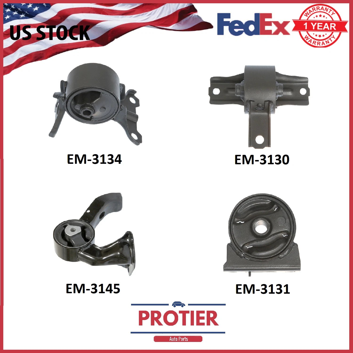 Engine Motor & Transmission Mount Set for 2007-2011 Dodge Caliber 2.0L Auto CVT 6B93BC-57