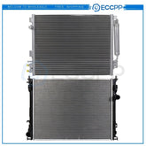 Aluminum Radiator & Condenser Cooling Kit For 06-2009 Chrysler 300 Dodge Charger 6B93BC-57