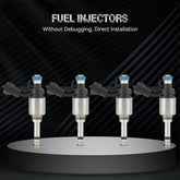 4 Fuel Injectors For Hyundai Veloster for Kia Rio Soul 2012-2017 Accent 2012-18 6B93BC-57