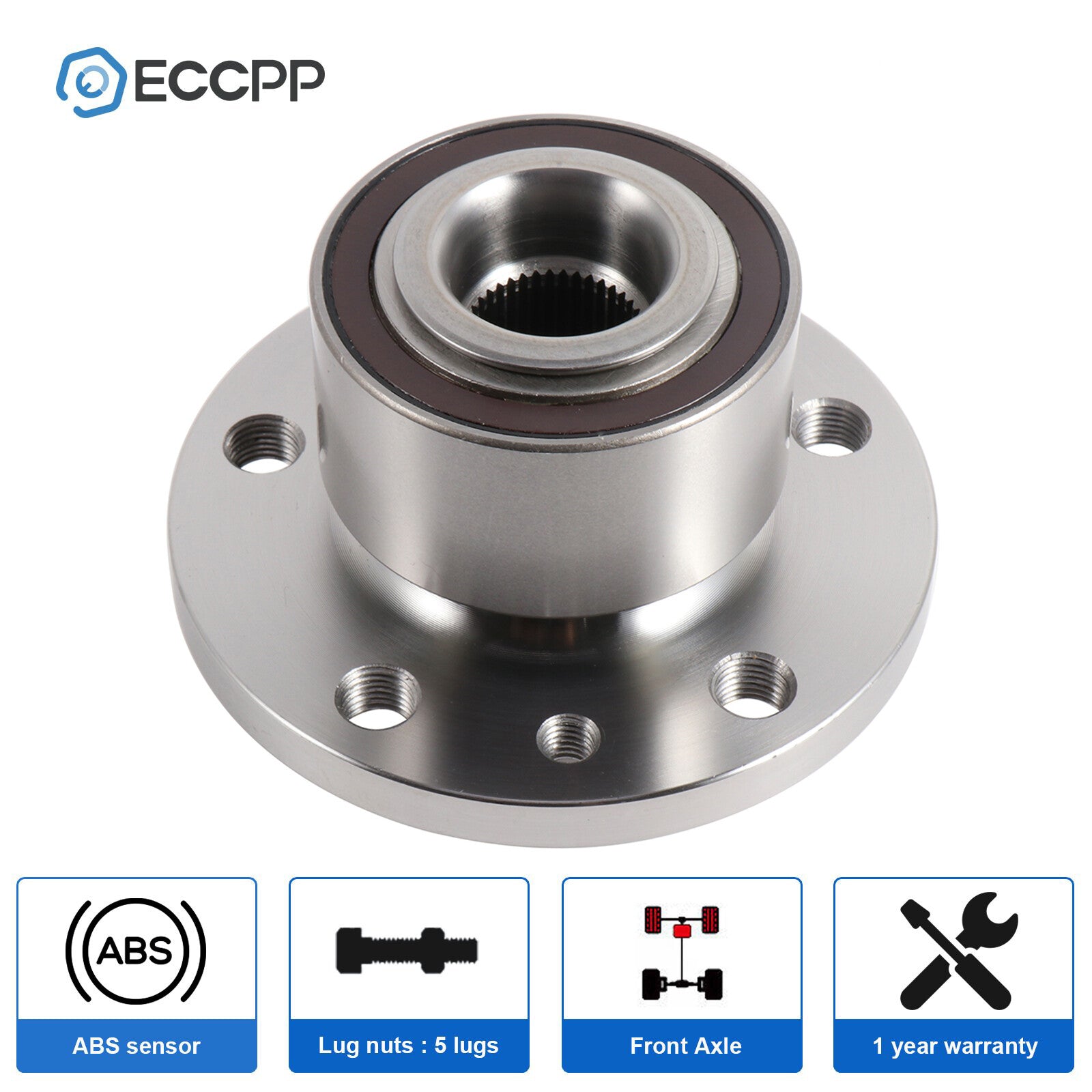 1Pc Wheel Hub Bearing Front For 2011 2012 2013 2014 2015 Volvo S60 S80 XC60 XC70 6B93BC-57
