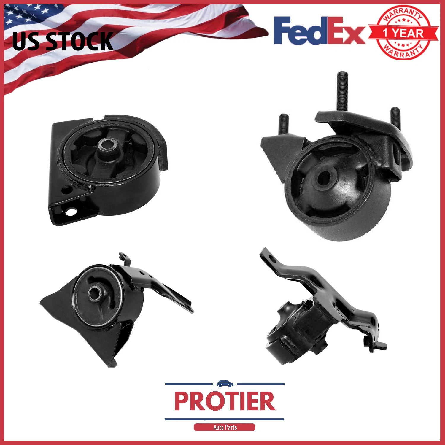 993-1997 Toyota Corolla 1.8L Engine Motor & Trans Mount Set 4PCS for Auto 6B93BC-57