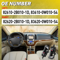 4pcs Interior Door Handle For 2007 Hyundai 2008-2012 Santa Fe Silver Plastic EOA 6B93BC-57