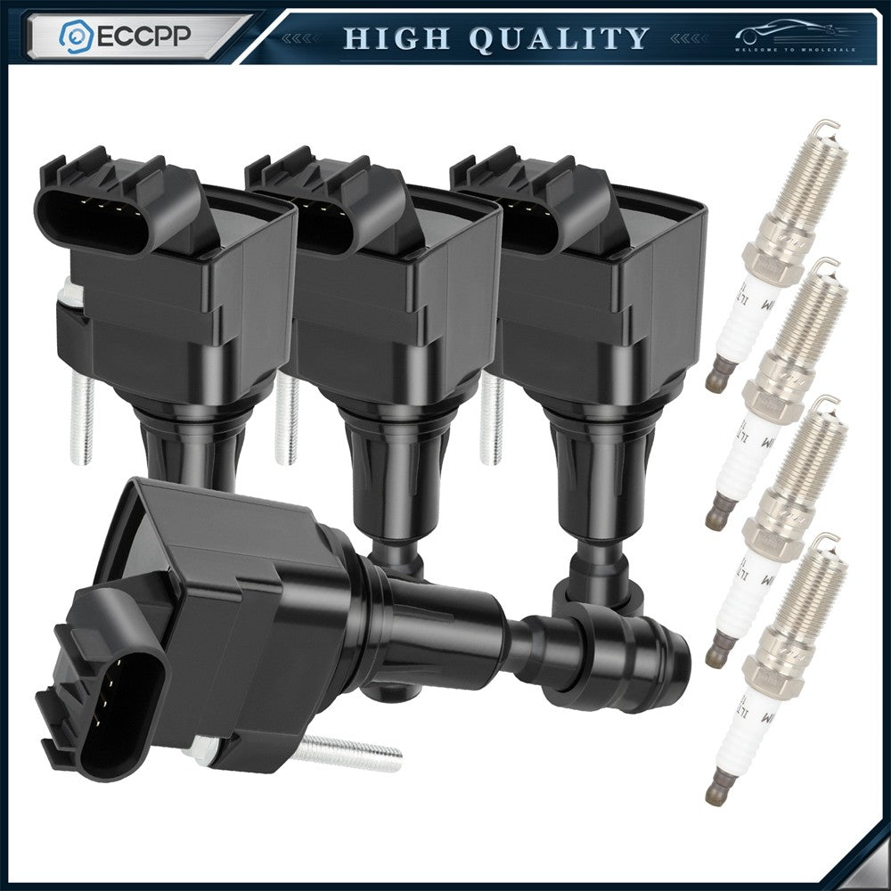 ECCPP 4 For 2.4L LaCrosse Regal Verano Cobalt Equinox Ignition Coil Spark Plug KOEEP