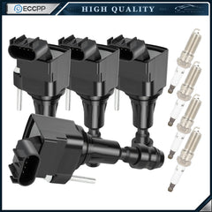 ECCPP 4 For 2.4L LaCrosse Regal Verano Cobalt Equinox Ignition Coil Spark Plug KOEEP