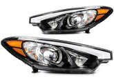 ECCPP LED Headlights Assembly For Kia Forte 2014-2016 Pair Kit Black Amber 6B93BC-57