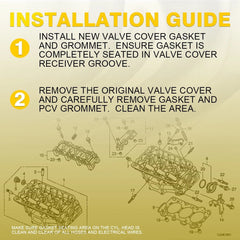 Valve Cover Gasket Set fit 01-05 Honda Civic 1.7L SOHC D17A1 D17A2 D17A6 D17A7 A 6B93BC-57