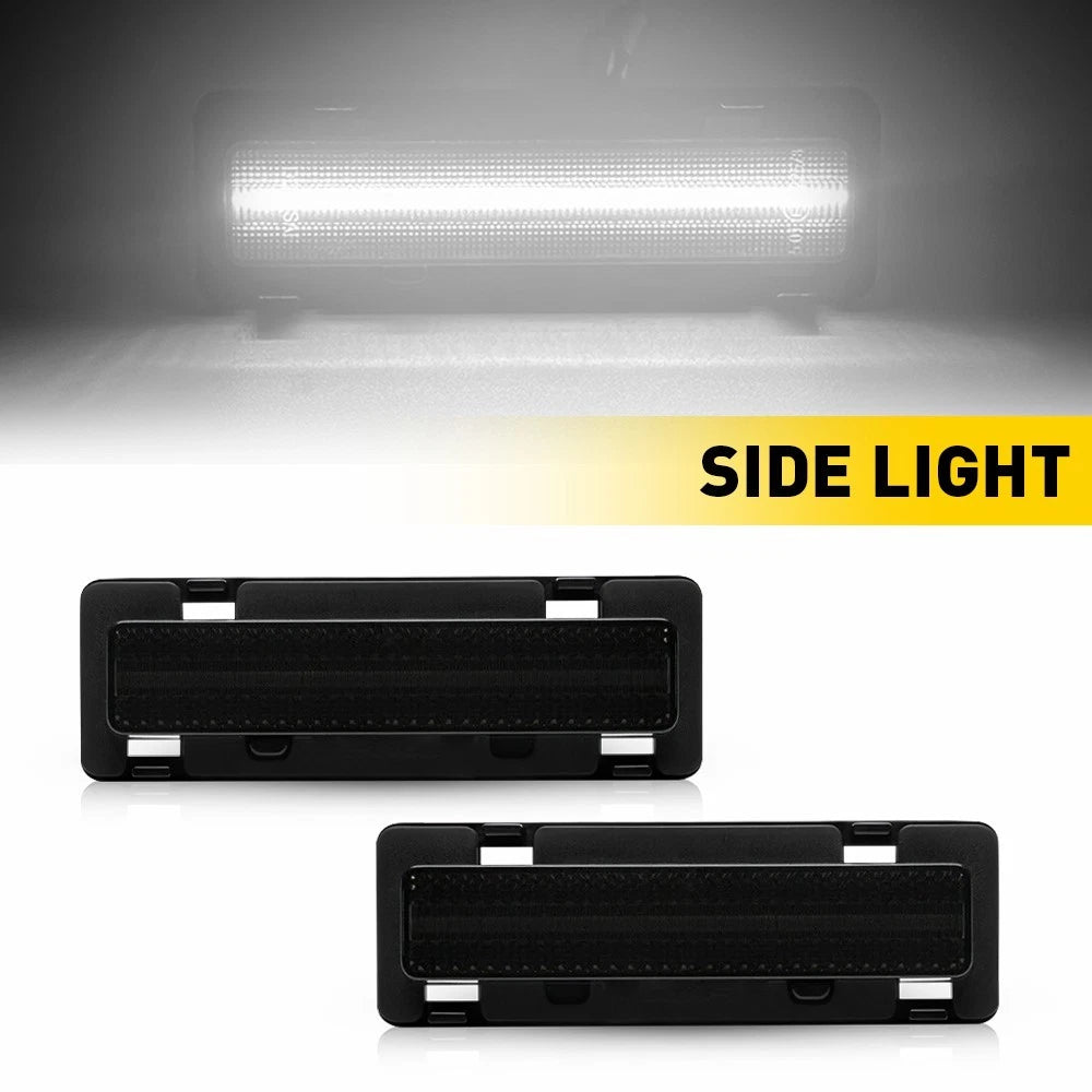 2x Smoked LED Front Side Marker Lights For 82-92 Chevy Camaro Pontiac Firebird A 6B93BC-57