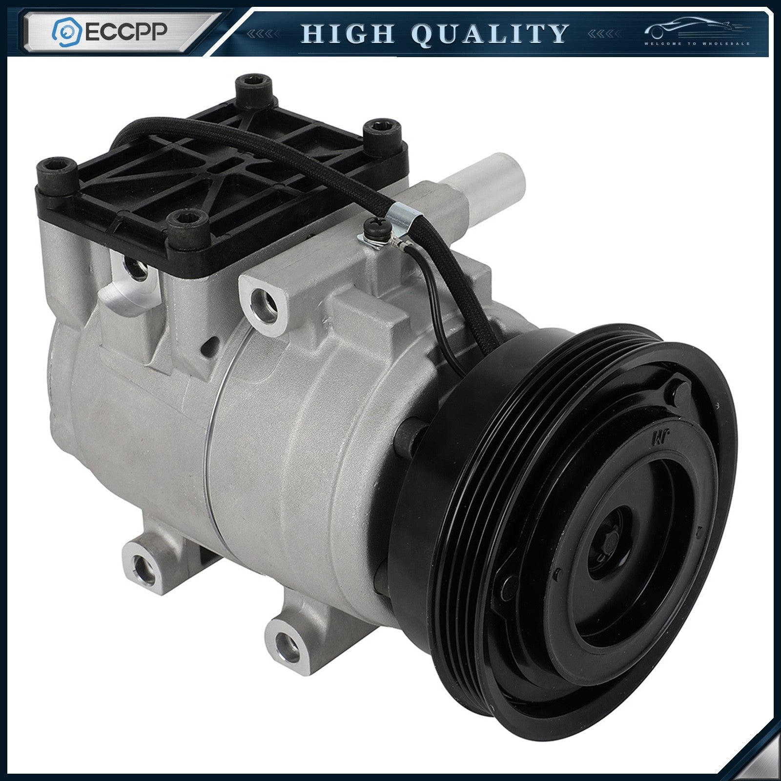 A/C AC Compressor Assembly w/Clutch For 2003-2005 Kia Rio 1.6L 97701-FD000 6B93BC-57