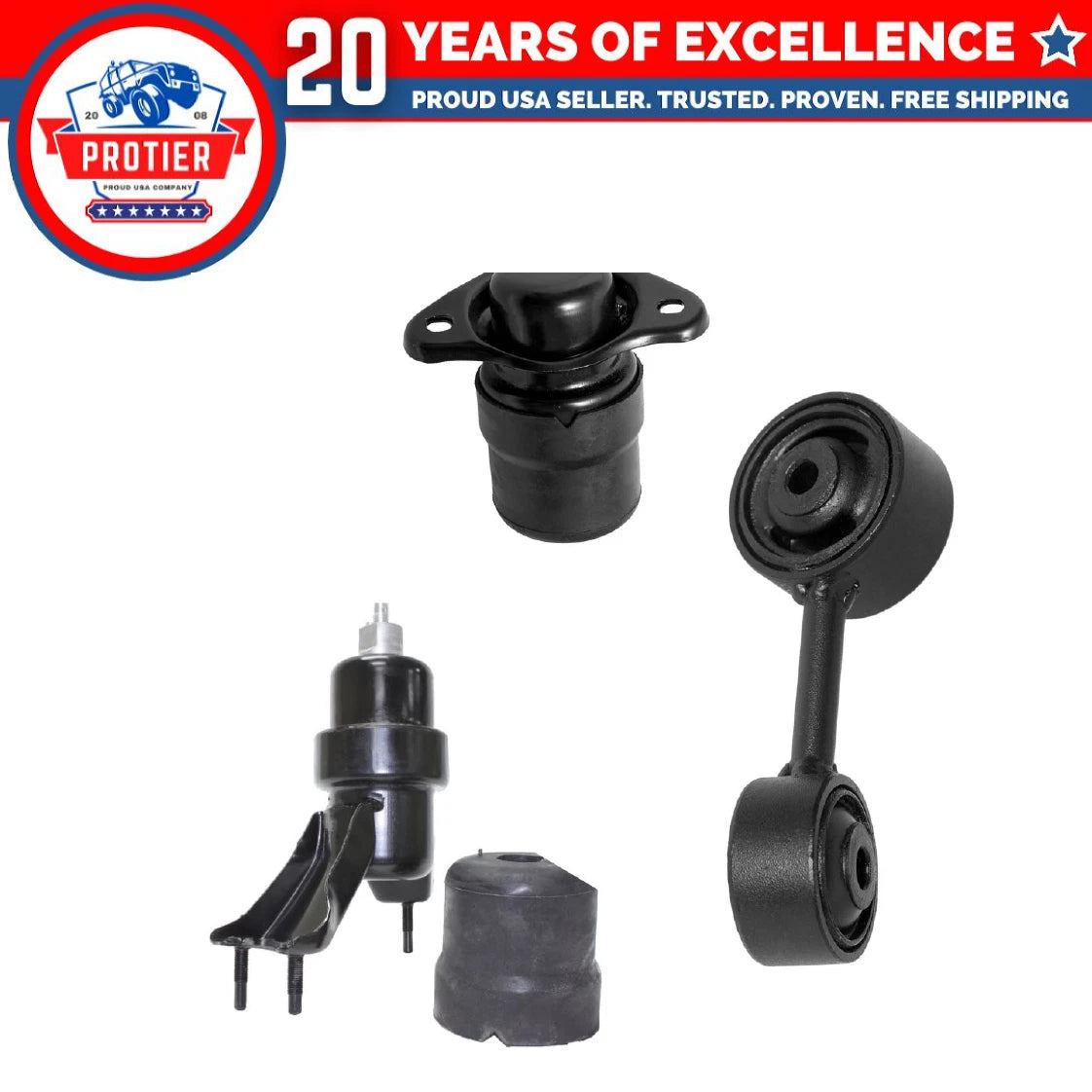 Engine Motor Mount Set for 1992-1996 Toyota Camry 2.2L for Auto Trans 3PCS 6B93BC-57