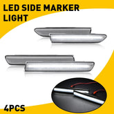 For 04-08 Acura TL Clear Lens 4PCS Front+Rear LED White Side Marker Lights Lamps 6B93BC-57