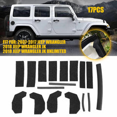 17 Pcs/Set Hard Top Seal Kit Fits 2007-2017 Jeep Wrangler 2018 Wrangler JK EOA 6B93BC-57