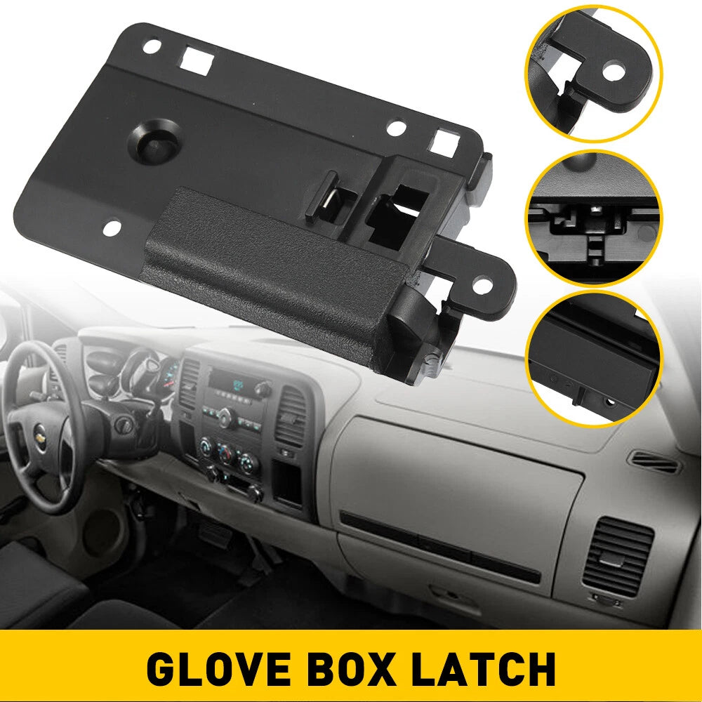 Glove Upper Box Dash Compartment Latch Handle Black For Chevy Silverado, Sierra 6B93BC-57