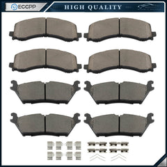 8PCS Front & Rear Ceramic Disc Brake Pads For 2022 2023 Ford Bronco 3.0L V6 6B93BC-57