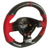 Carbon Fiber&Leather Hand Sewing Steering Wheel Wrap Cover For VW Golf MK5 GTI