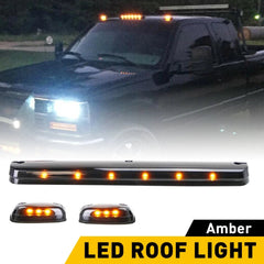 3X AMBER LED CAB ROOF MARKER LIGHTS KIT FOR 07-21 SILVERADO SIERRA 2500HD 3500HD 6B93BC-57