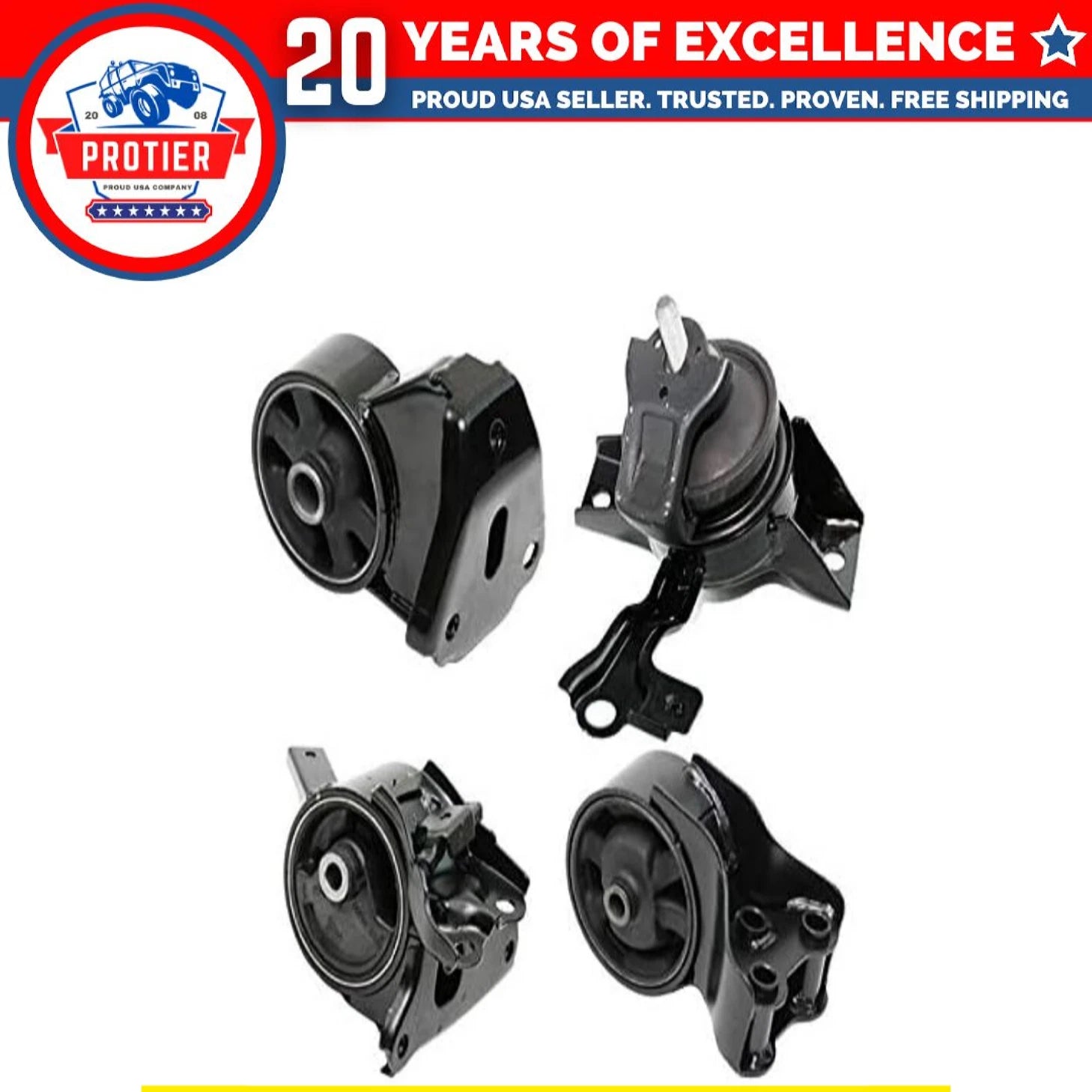 Motor & Trans. Mount Set For 2003-2008 Hyundai Tiburon 2.7L Auto Trans. 6B93BC-57