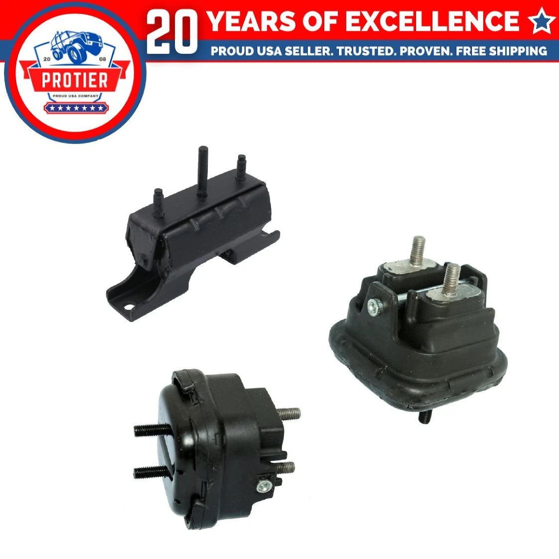 Motor & Trans Mount 3PCS Fit Buick Rainier 5.3L/ Chevy SSR Trailblazer 5.3/6.0L 6B93BC-57
