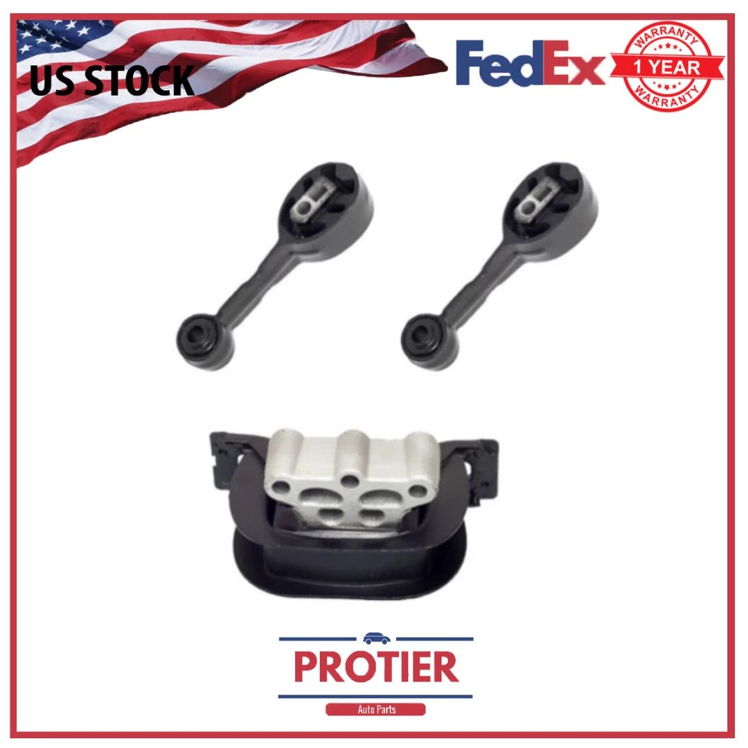Engine Motor Mount Set 3PCS for 1992-2002 Saturn 1.9L SC / SL / SW Series 6B93BC-57