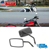 For Kawasaki Vulcan VN 500 800 900 1600 Black Rectangle Motorcycle Mirrors 10MM