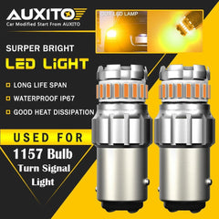 2X AUXITO Amber Yellow LED Front Turn Signal Parking Light Bulb 1157 7528 EOA AUXITO