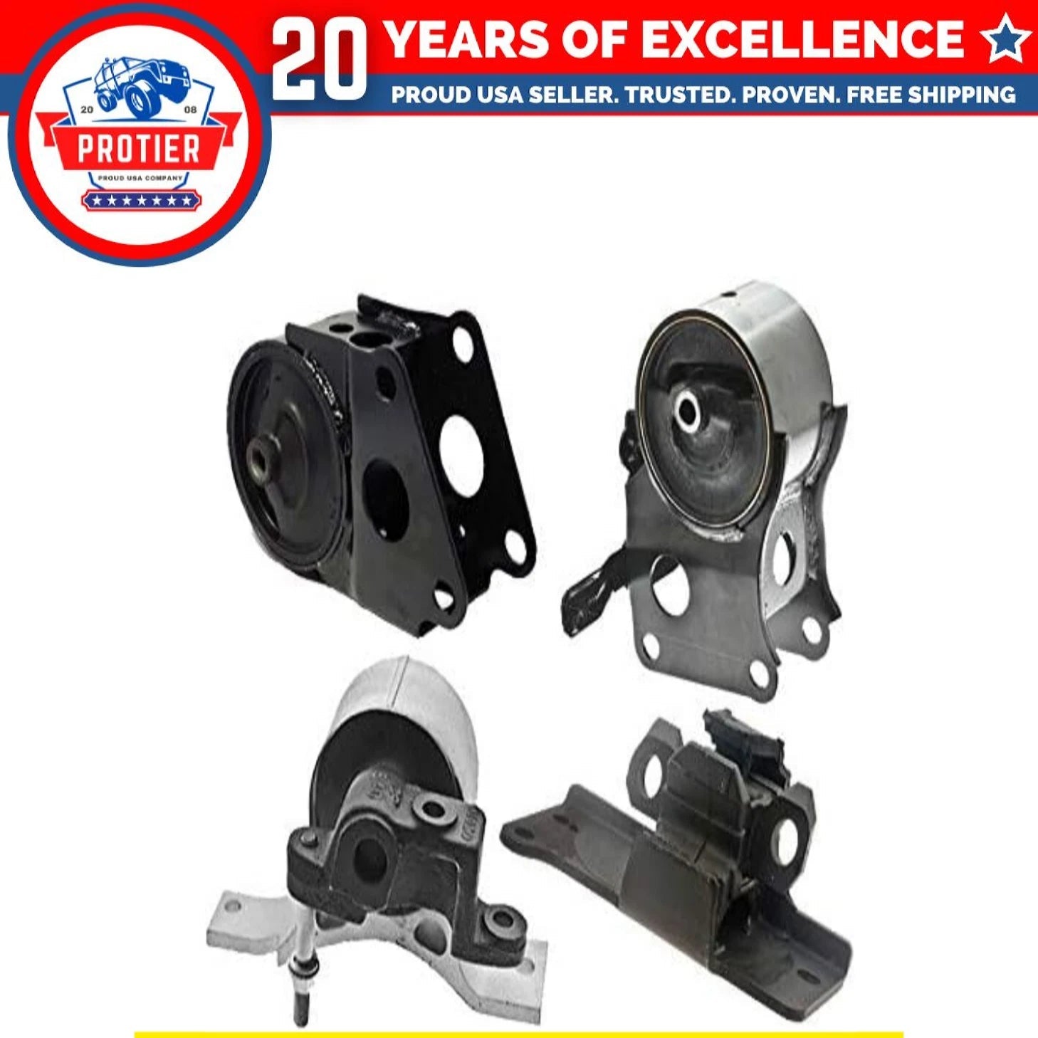 Engine Motor & Trans Mount Set for 2003-2007 Nissan Murano 3.5L 2WD W/O SENSOR 6B93BC-57